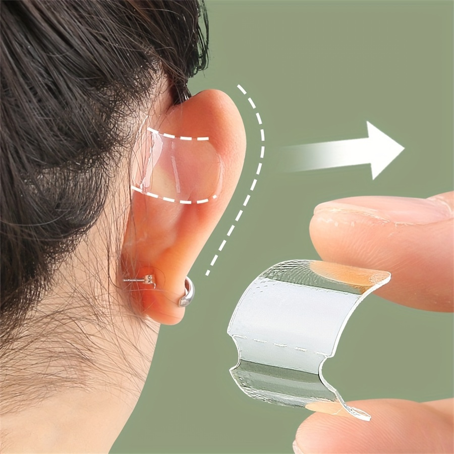 

60pcs Invisible Elf Ear Stickers, Hypoallergenic Support Stickers For Role Playing And Face Shaping - Transparent Vertical Correctors For Unisex