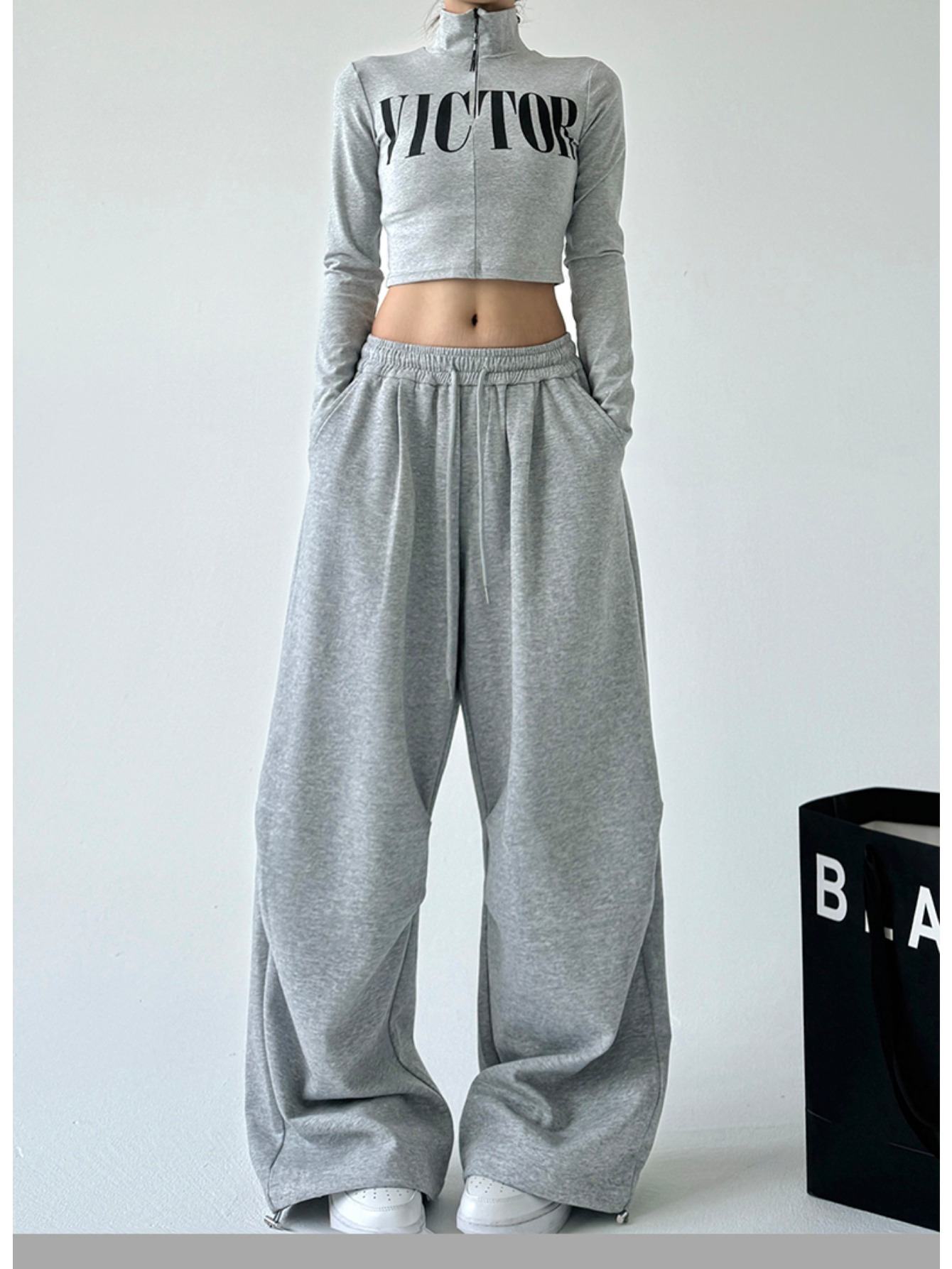 Pantalones Mujer Holgados De Pierna Ancha - Cintura Elástica, Cómodos Para Otoño E Invierno