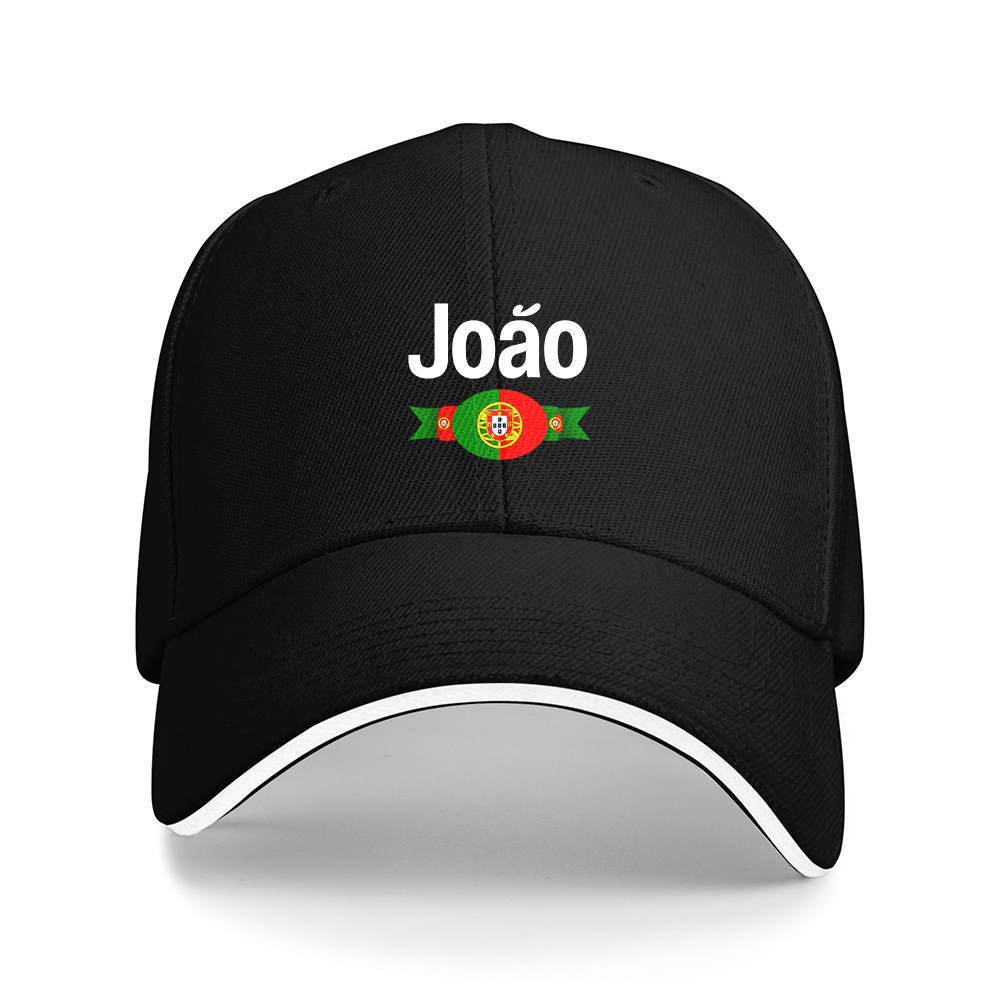 TEMU 1pc Casquette de Baseball "Joao" avec Ruban Drapeau Portugais, Imprimée, Ajustable, Casquette de Voyage, Adaptée à Toutes