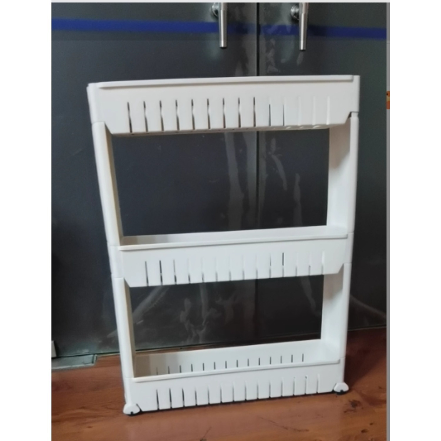 1pc 3 Tier Super Narrow Refrigerator Side Shelf Organizer - Thick Shelf - No Installation Required, Suitable For Bathroom And Living Room Storage, Shelves, Utility Racks
