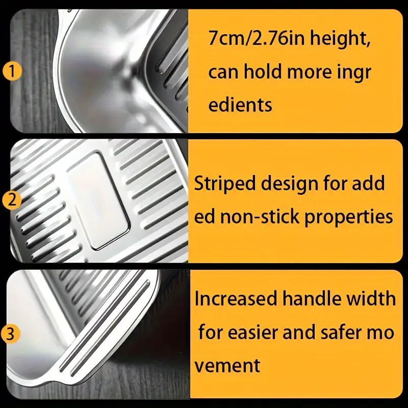 2pcs Oversized Heavy Duty Stainless Steel Bakeware with Lid-Non... product image 7