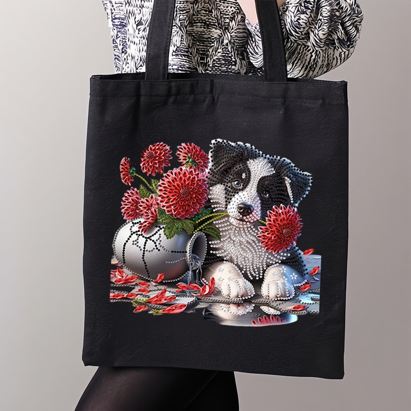 TEMU Diamond Painting Shopping Tote Handbag, Unique Birthday Gift For , Christmas, New Year, Valentine's Day