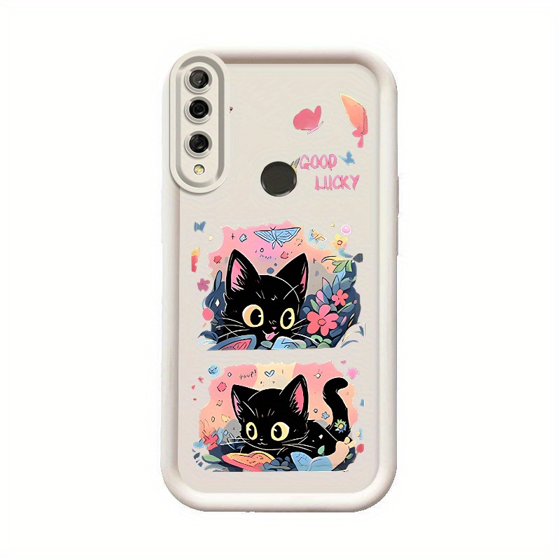item picture phone case suitable for huawei honor y9 prime 2019   ladder phone case with cute kitten anime design exquisite and durable trendy and   behaved and quirky fashionable and cute for girls anti stain   aesthetic
