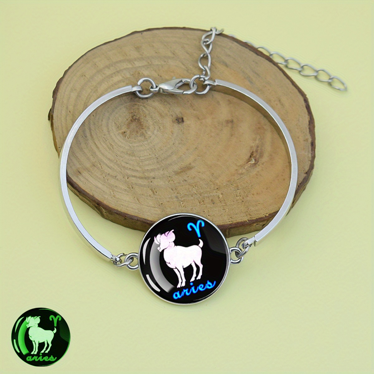 Adjustable Constellation Luminous Glass Charm Bracelet
