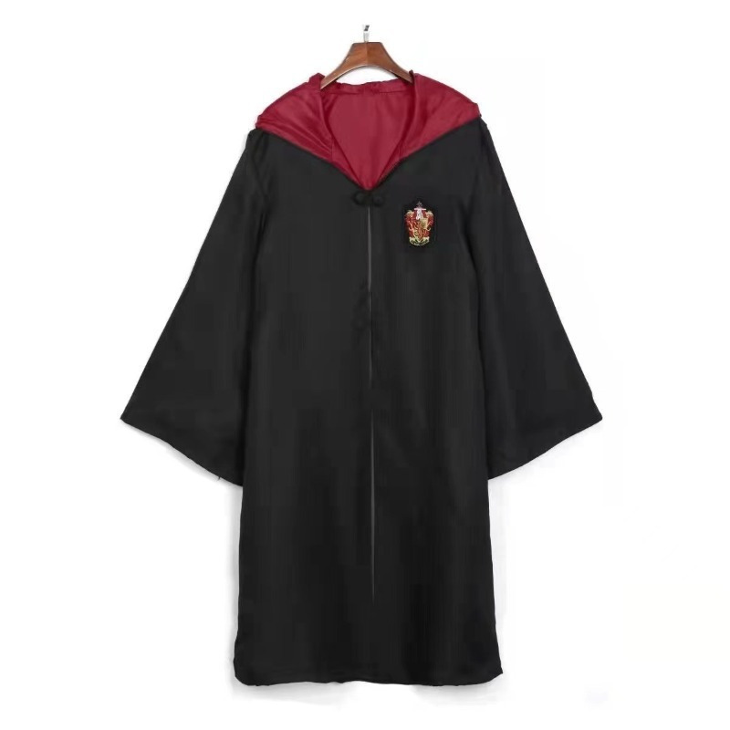 TEMU Harry Potter Hooded Cloak Magic Robe, Adult Cape Party Costume, Academic Style Gown, Perfect For Halloween, Christmas, And Party Outfits, Ideal