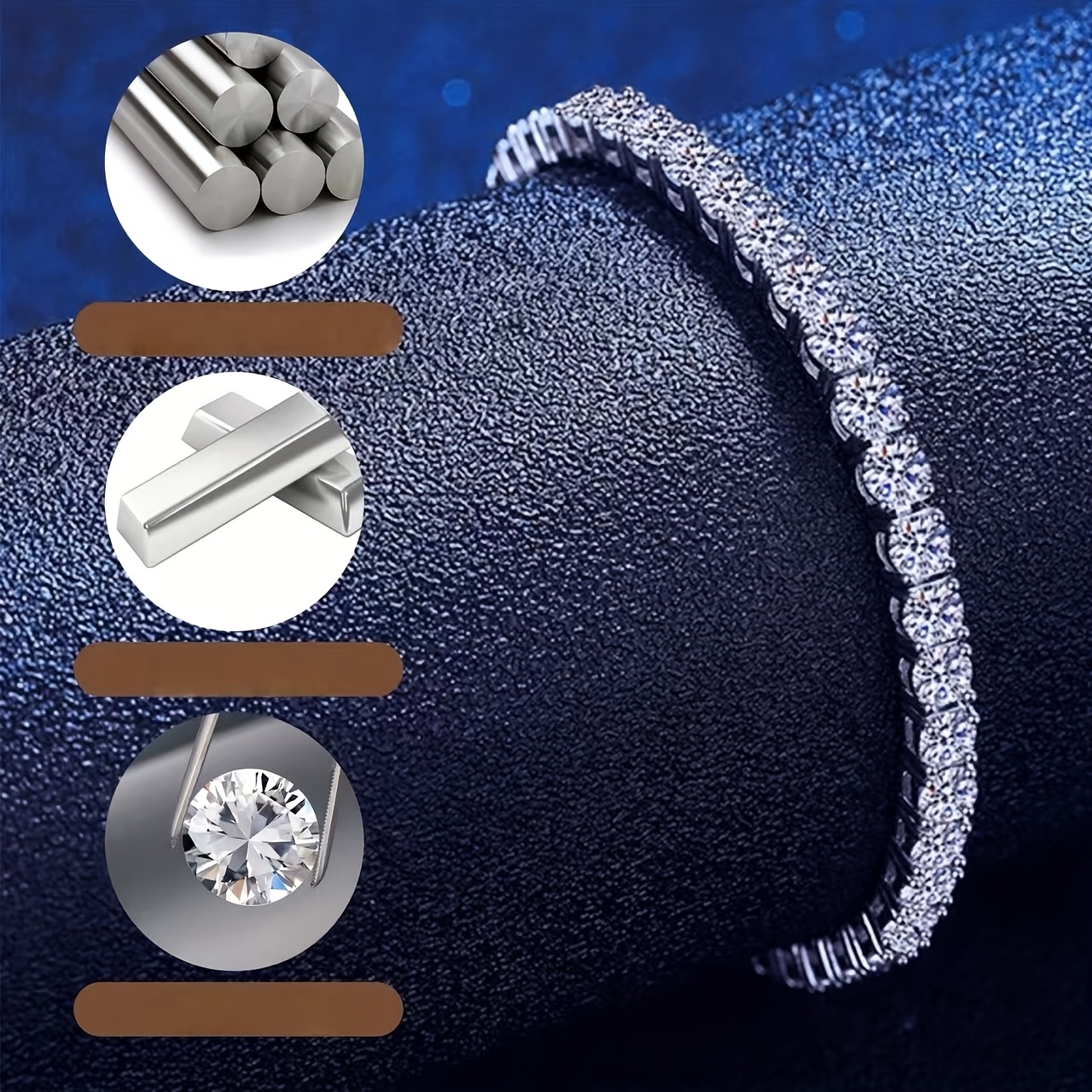 5mm 5A Zirconia Couple Style Tennis Bracelet
