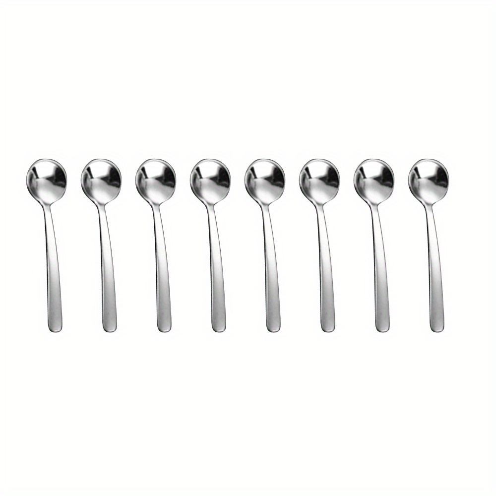E-shop Italienischer Espresso Kaffee Löffel, Edelstahl 8-teiliges Kaffee Löffel Set, Kaffee Tee Kleiner Kaffee Löffel Zucker Dessert Kuchen Löffel