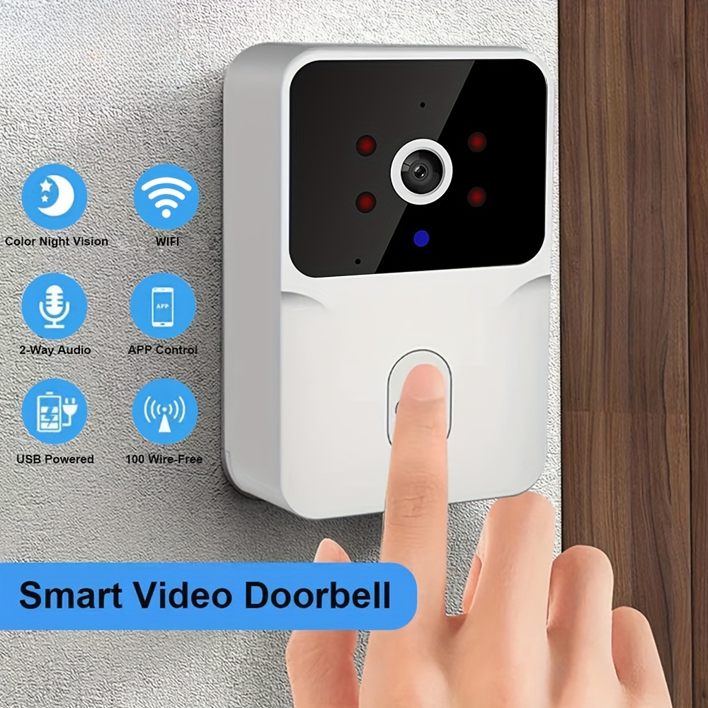   video camera wireless doorbell 2 4g wifi   voice change 2 way calls photo recording wifi rechargeable security doorbell with   battery