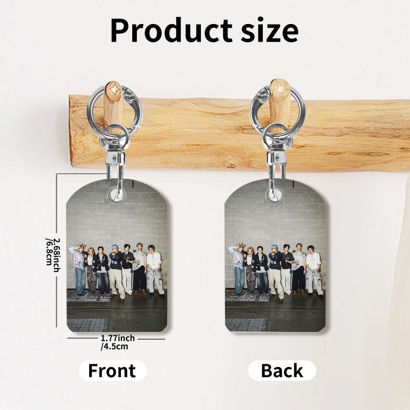 TEMU 2d Flat, 2d Flat Kpop B-t+ Pu Holder, 1pc 4.5x6.6cm Size, Lightweight Compact Protector For Id Cards, Ic Cards & Access Cards, Perfect For