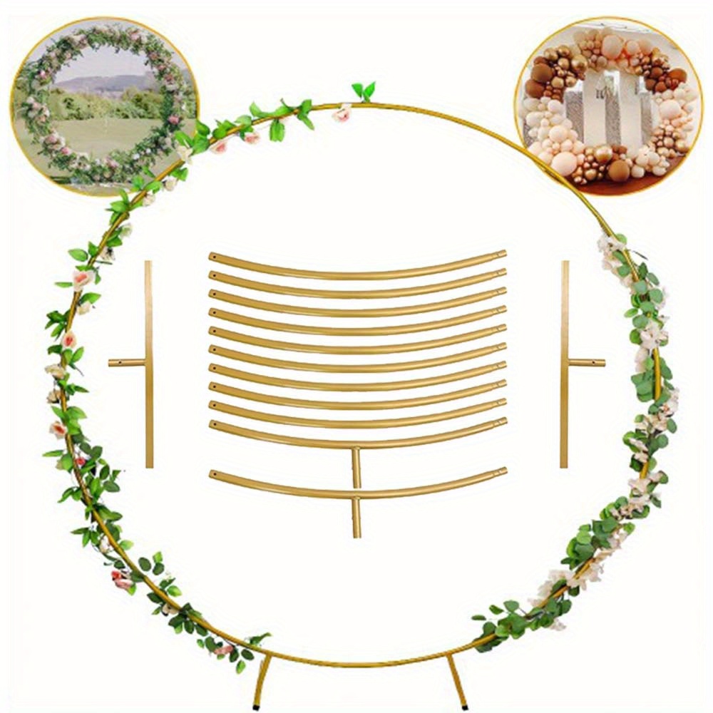 Metal Round Balloon Arch Kit, Backdrop Circle Stand Arch Frame For Wedding Birthday Party Decoration, Graduation Decorations
