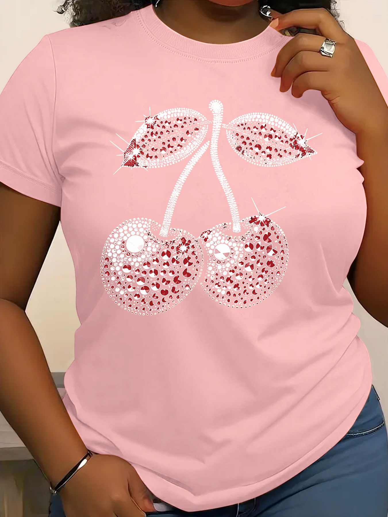 cherry shirt women sold on Temu United States