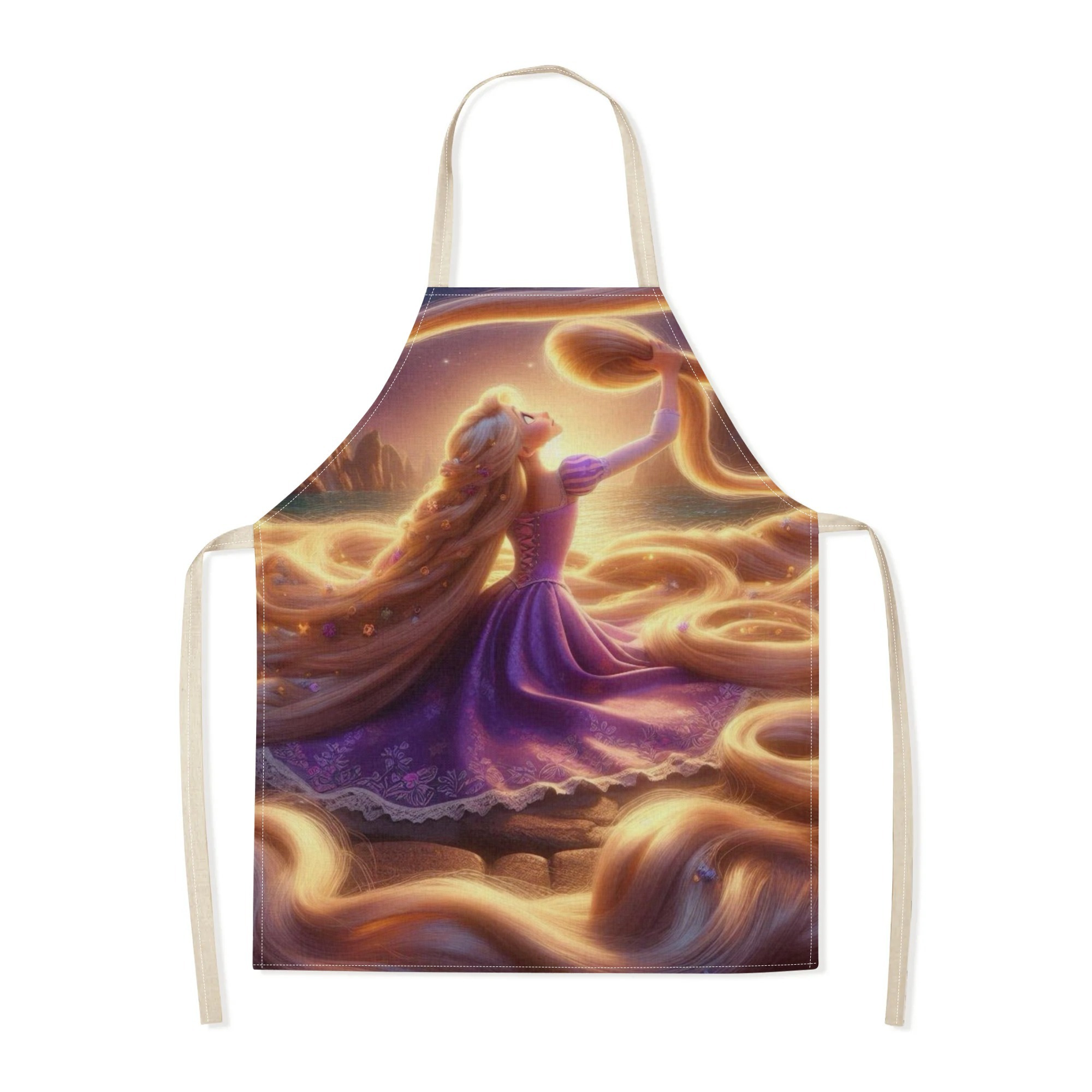 disney  -themed waterproof apron - elegant & chic, polyester with fairy tale print, ideal for hotels, restaurants, supermarkets, fruit shops, milk tea stands, and home use details 6