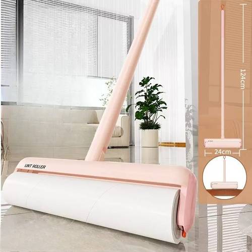sticker roller telescopic long rod extended bed roller brush stained with floor clothes sticky dust hair stained artifact