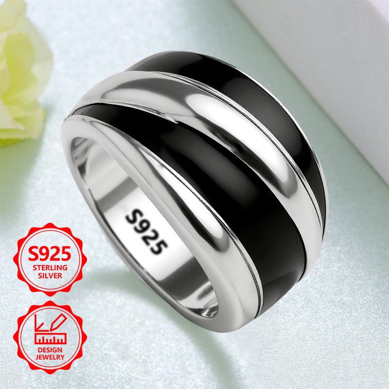 Image of 925 Sterling Silver Exquisite Women's Fashion Ring Pm:f13, Elegant And Stylish, Beautiful Ring, Women's Jewelry Ring, Suitable For Vacation Travel, Daily Wear, Perfect Commemorative Gift For