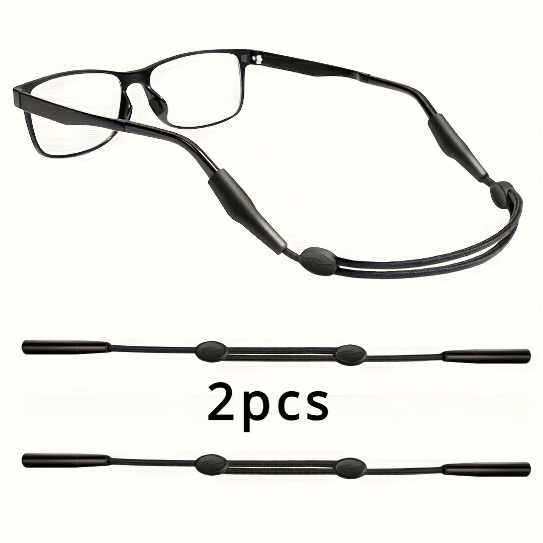 2pcs Adjustable Eyeglass Strap - Non-slip Silicone Glasses Holder With Stretchable Strap Suitable For , Fit For,, Swimming, Travel - Style Eyewear Accessory (ideal For Glasses & Small Eyewear)