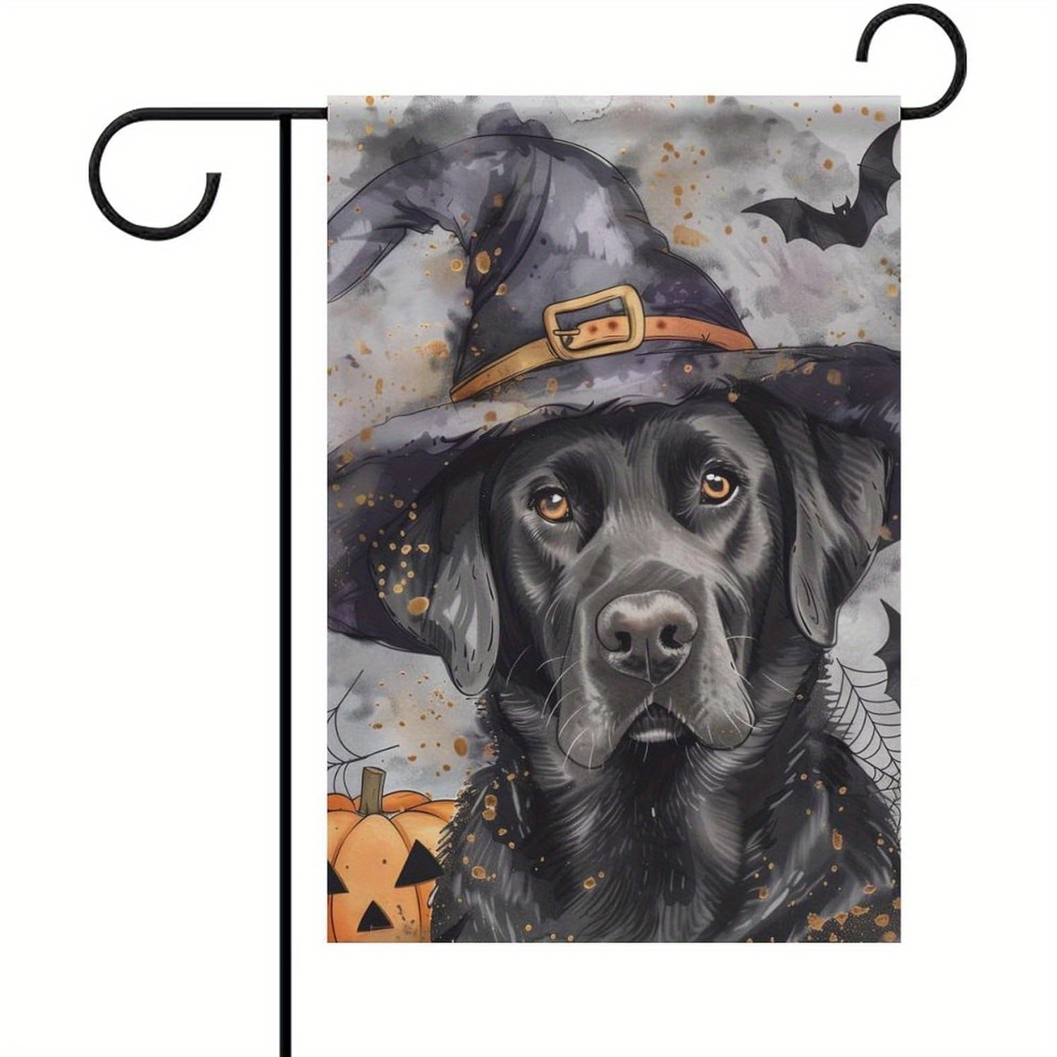 TEMU Seasonal Outdoor Decoration Featuring A Cute Retriever, This Double-sided Garden Flag Measures 12 By 18 Inches And Is Perfect For Guests On