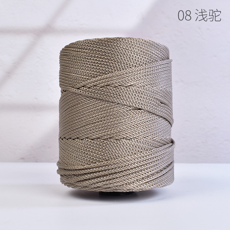 TEMU Polyester Braided Rope 3 Mm X 229.51 Meters, Braided Crochet Thread, Polypropylene Rope Crochet Bag Rope, Beautiful Color, For Tapestry, Bags,
