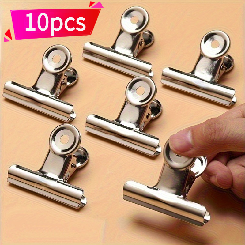 10 heavy duty stainless steel food bag sealing clips versatile resealable clips suitable for kitchen office and school     and storage