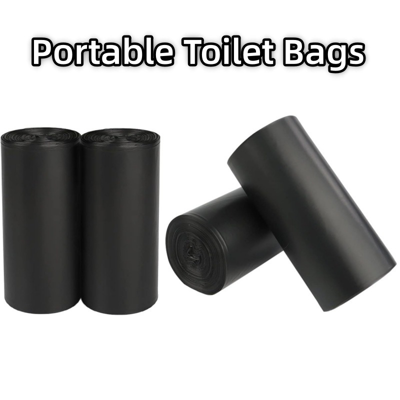 TEMU Rolls Heavy-duty Portable Toilet Trash Bags Suitable For Standard Toilets- Leak-proof, Tear-resistant, Odor-proof, Suitable For Rvs, Camping,