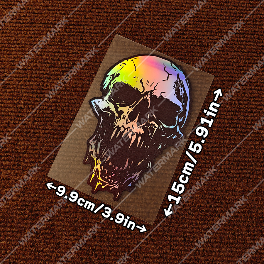 1pc Cool Motorcycle Fuel Tank Sticker, Colorful Dirt Box Decoration, Street Style Fuel Tank Decor, Car Triangular Window Privacy Film