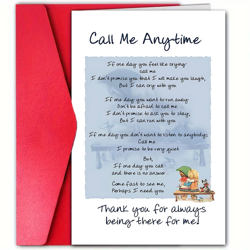 TEMU 1pc Condolence Card With Envelope, Suitable For , Family, , And Relatives - Expressing Support In Any Occasion