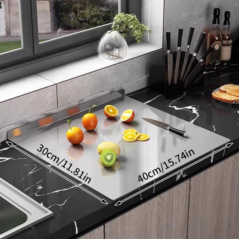 TEMU Stainless Steel Cutting Board, Folded Cutting Board, Kneading Board, Rolling Board, Cheese Cooked Food Board, Suitable For Cutting Meat, Bread,