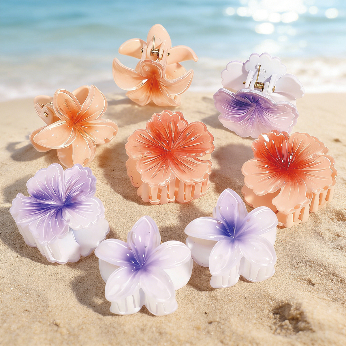 hibiscus flower claw clip sold on Temu United States