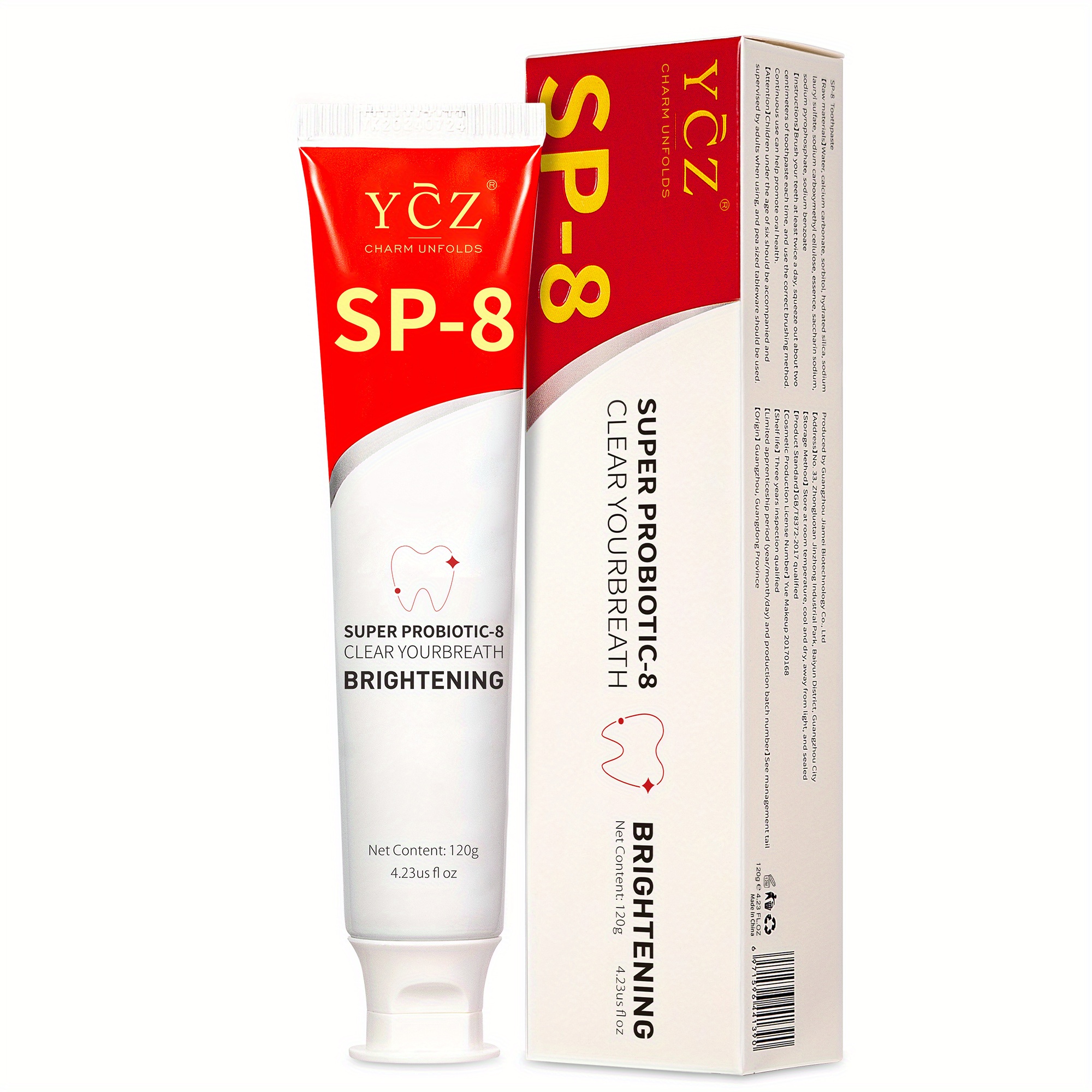 TEMU Probiotic Toothpaste, Family Special, For Healthy Teeth And Gums, Toothpaste, For Teeth Oral Care, Let The Brushing Magic Toothpaste 120g Each