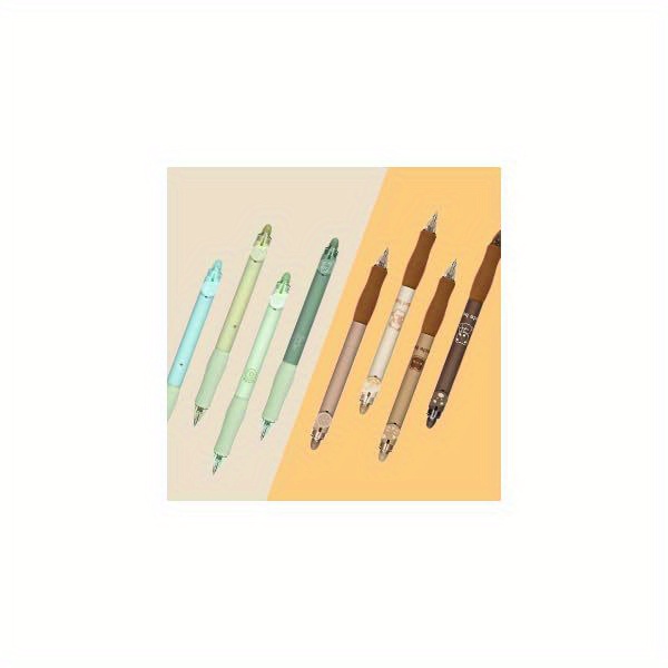 8pcs cute retractable erasable gel pens, blue and black ink pen with eraser clear, smooth writing comfortable   for note taking marking planner   puzzles ( coffee), pens, multicolour pen, needle tip pens, beadable pens, stationary pens, planner marking, office supplies, clear ink pen, fun stationery, durable construction, comfortable grip, smooth writing tool, erasable pen, students, journaling enthusiasts Product details 1