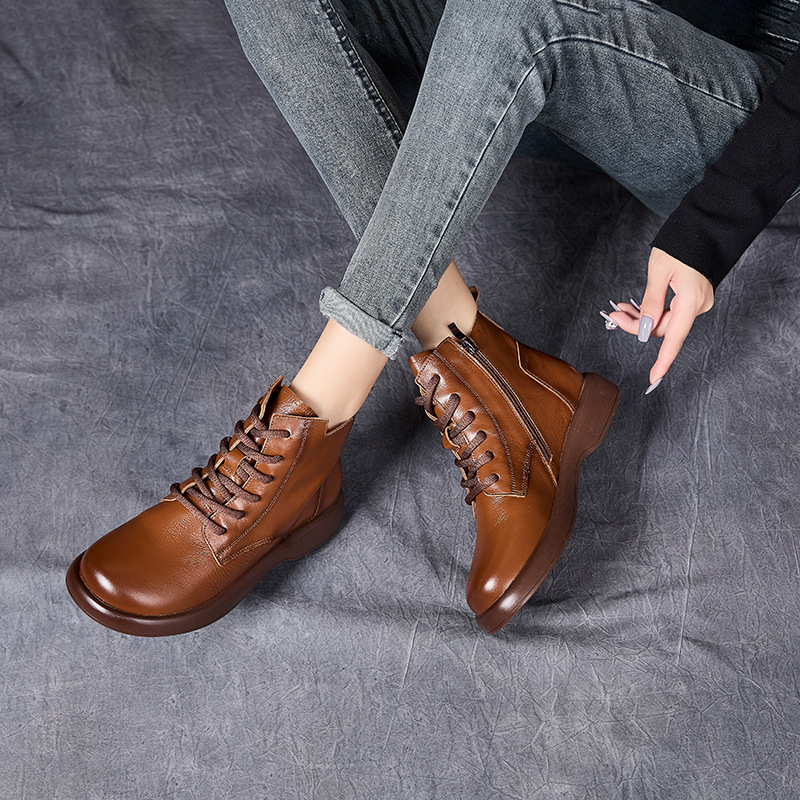 genuine leather boots for women sold on Temu United States