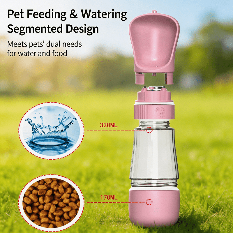 Customizable Portable Pet Water Cup with Custom Images and Names