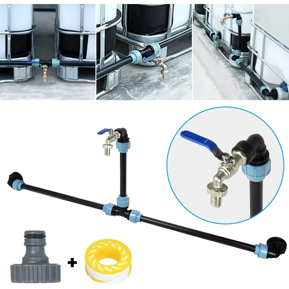 Ibc Kit With 3/4in Brass Faucet Water Level Automatic Balancing Design