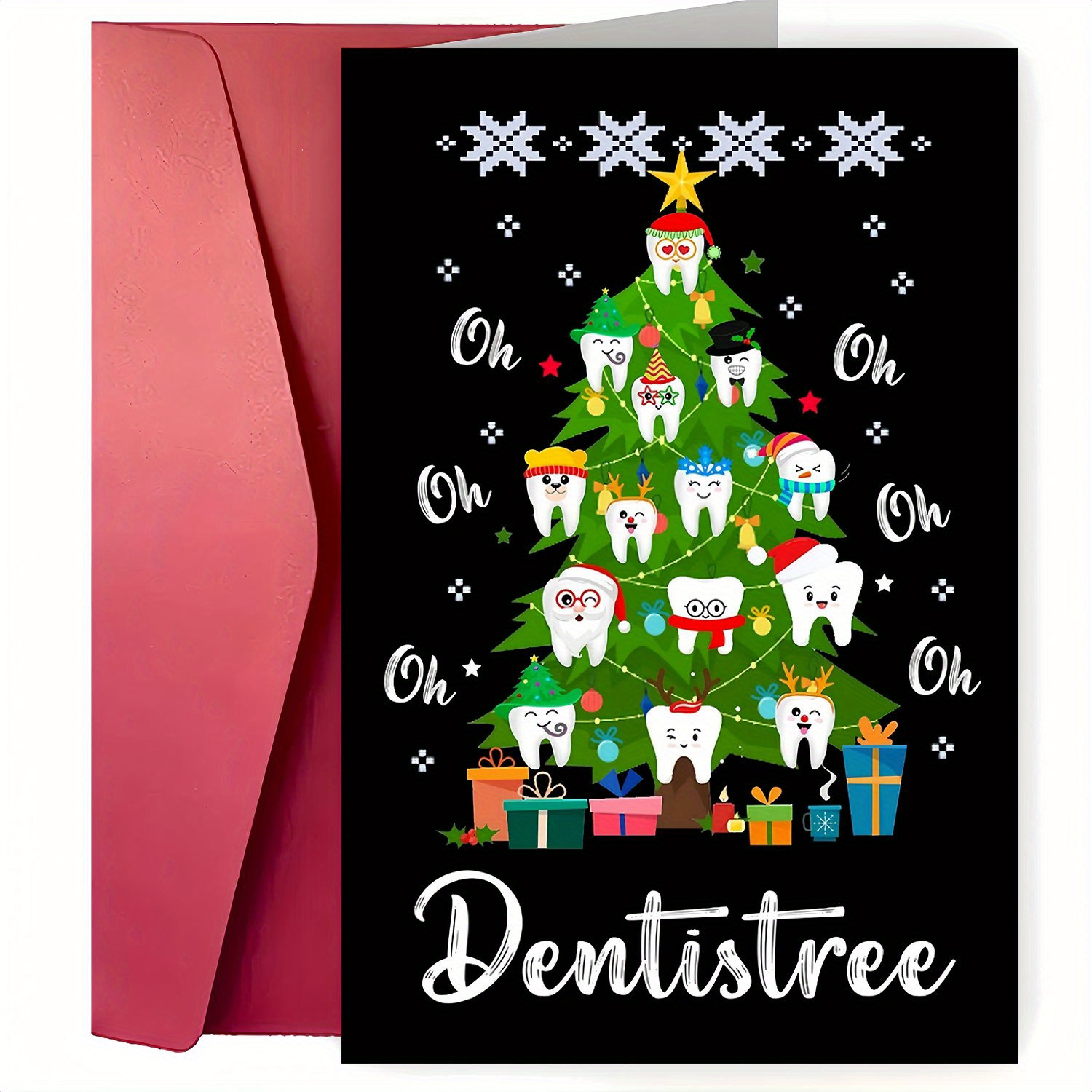 

Dentist Christmas Tree Greeting - For , & Colleagues, For &