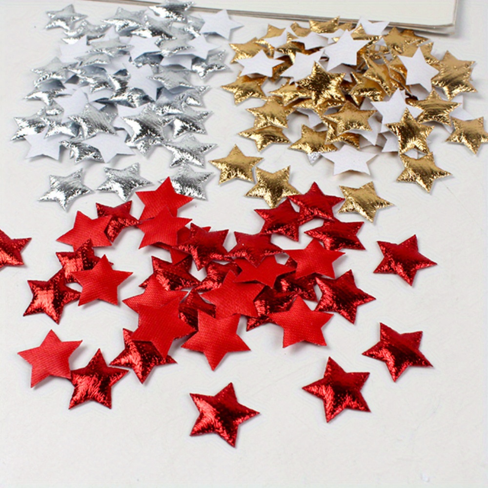 TEMU 50 pezzi di adesivi 3D a forma di stella in spugna da 1,9 cm / 0,75 pollici per abbigliamento, scarpe, borse e progetti di matrimonio