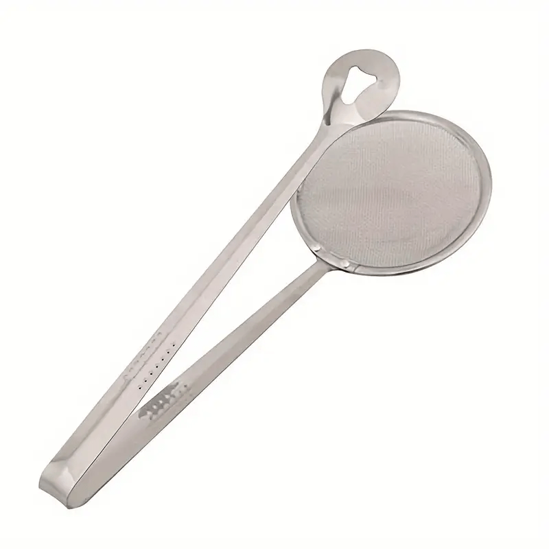 Pinzas de acero inoxidable, multifuncionales y fáciles de limpiar, ideales para cocinar alimentos más saludables, freír y asar al aire libre