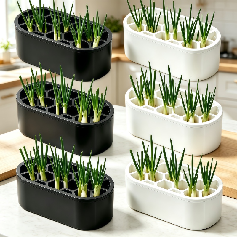 TEMU 6pcs Set/hydroponic Root Stem Indoor Onion Seedling Planting Kit, Hydroponic Container, Soil-free Indoor Onion Seedling Planting, Space-saving