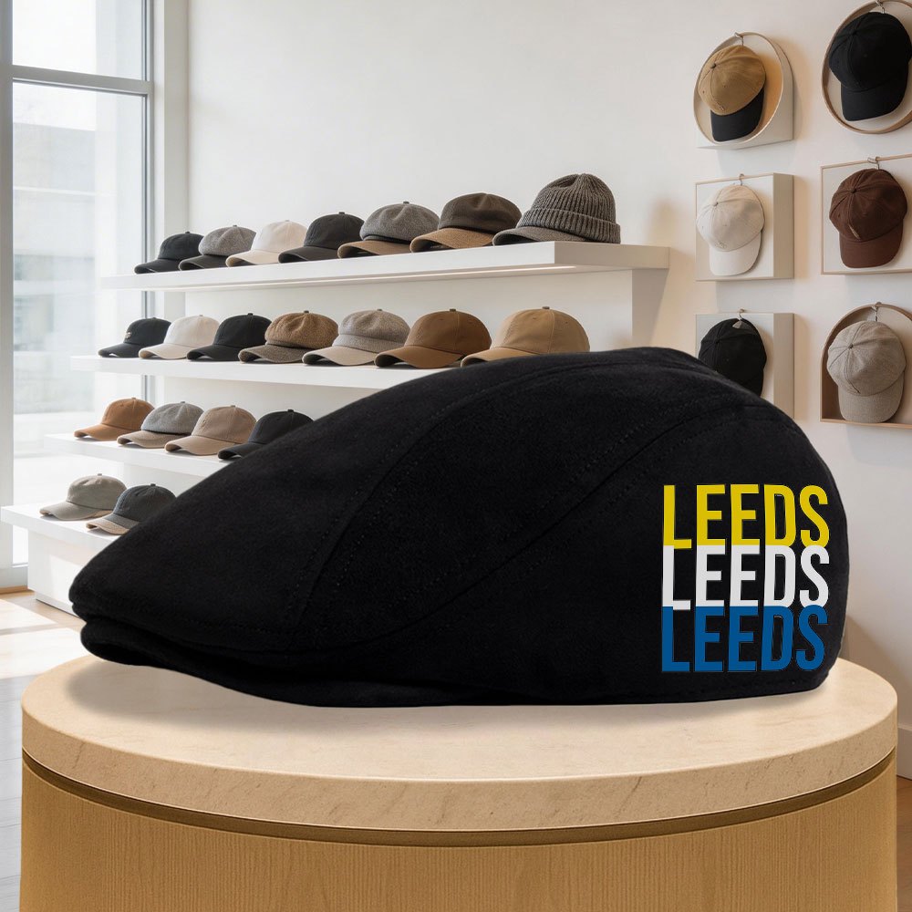 TEMU Classic Retro Men's Newsboy Cap Leeds Pattern Solid Color Beret Suitable For Formal And Casual Outfits Fashion Headwear Trendy Men's Additions