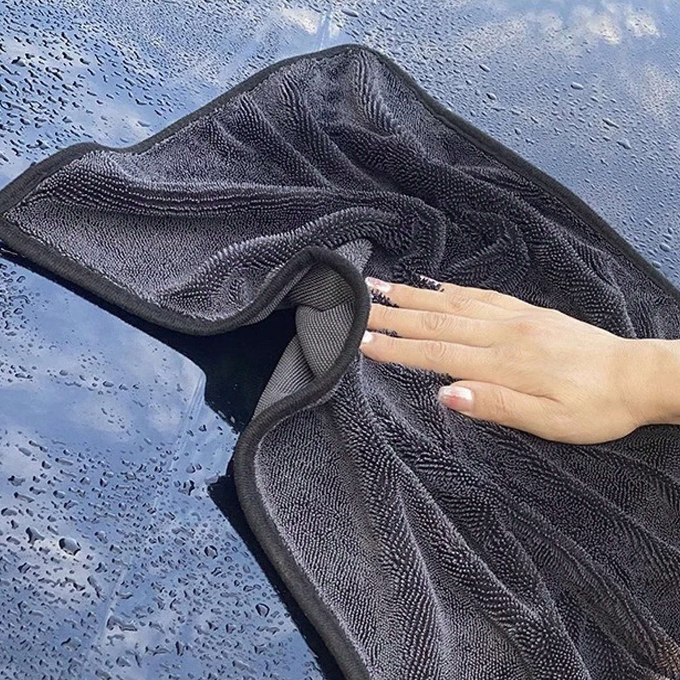 TEMU 1pc Microfiber Cloth, Super Absorbent Car Drying Towel, Reusable Microfiber Towels, Soft Auto Towel, Microfiber Cleaning Cloth For Car Care