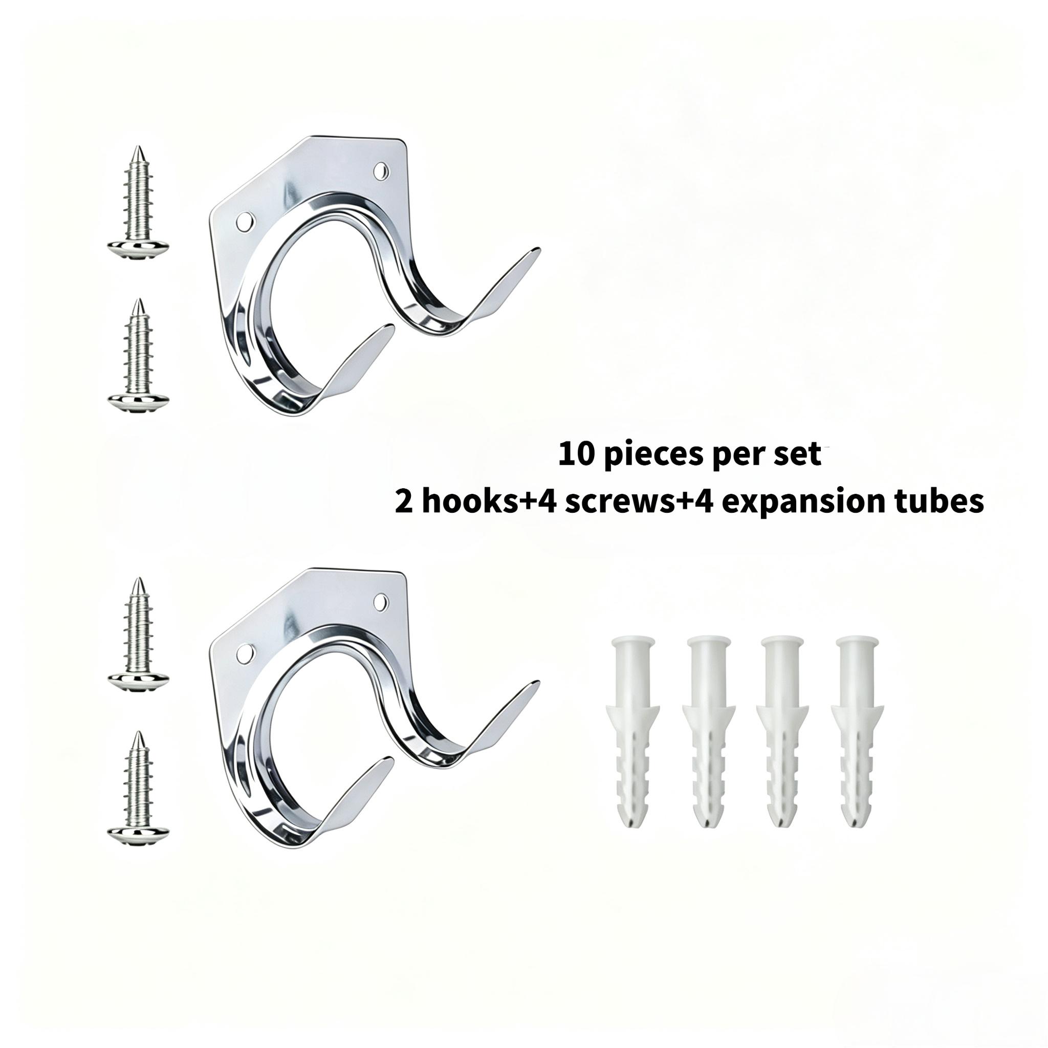 TEMU 10pcs Set Heavy Metal Tool Wall Rack - Efficient Storage In Garage/workshop | (including +4 Screws+4 Expansion Tubes) | Suitable For Commercial