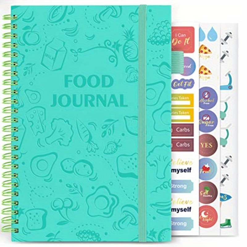 

Women's Diet Diary Weight Loss Journal Plan A5 Size Food Dairy Book Hardcover Workout Plan Tracking Progress - Light Green