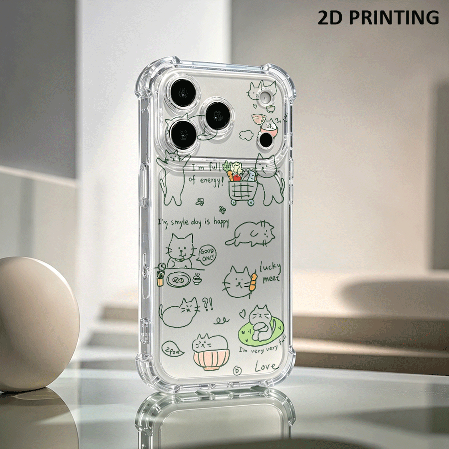 TEMU Phone Case: Cat Whispers2d Printed Pattern Phone Case Suitable For Iphone 11-18 Pro/1 Pro Max Full-coverage Shockproof Soft Case Corner Drop