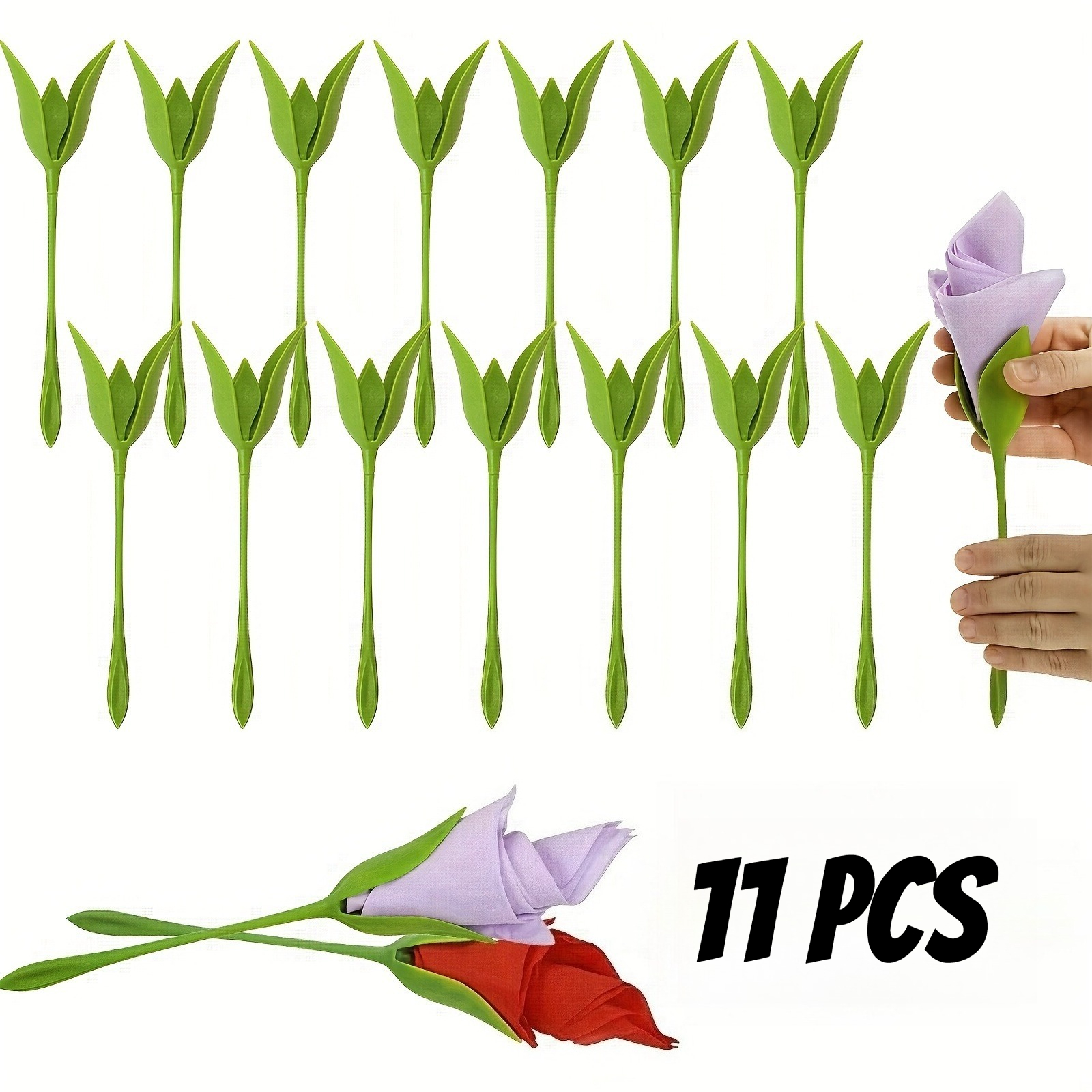 TEMU 11 Portatovaglioli Eleganti e Stilosi, Supporti per Fiori Creativi, Adatti per Matrimoni, Feste e Decorazioni di - Portatovaglioli per Formali