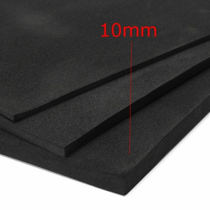 TEMU 2pcs 3/5/10 Mm Black Eva High Density Closed Cell Foam Sheet Acoustic Sheet 150x150mm/200x200mm