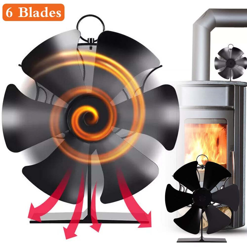 Image of Wood Stove Fan | Small Fireplace Fan For /log Burner, Portable, Metal, Anikers Brand