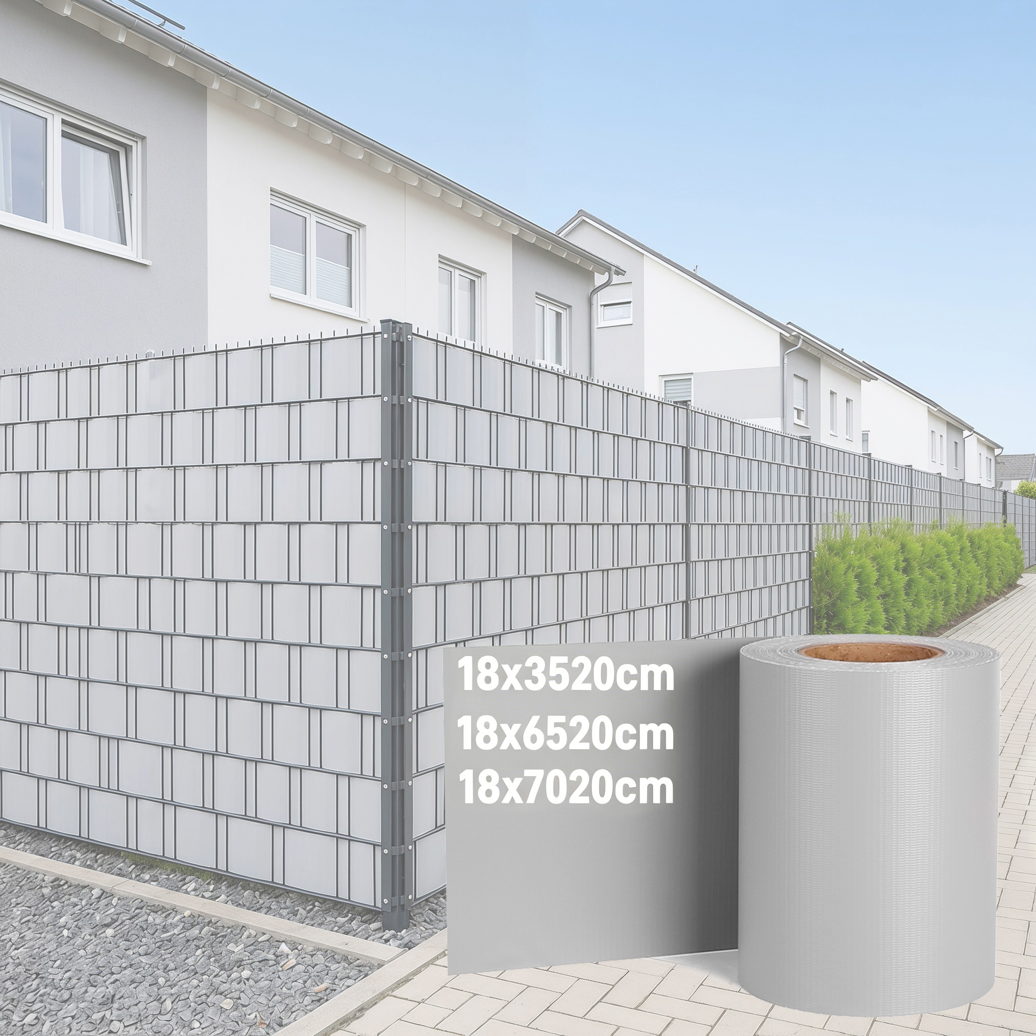 Pvc Privacy Screen Film, Privacy Strip, Double Wire Mesh Fence, Fence Privacy Screen, Fence Cover Film, Double Rod Mesh Fence With Mounting Clips, Metal Mesh Fence 3520/6520/7020cm