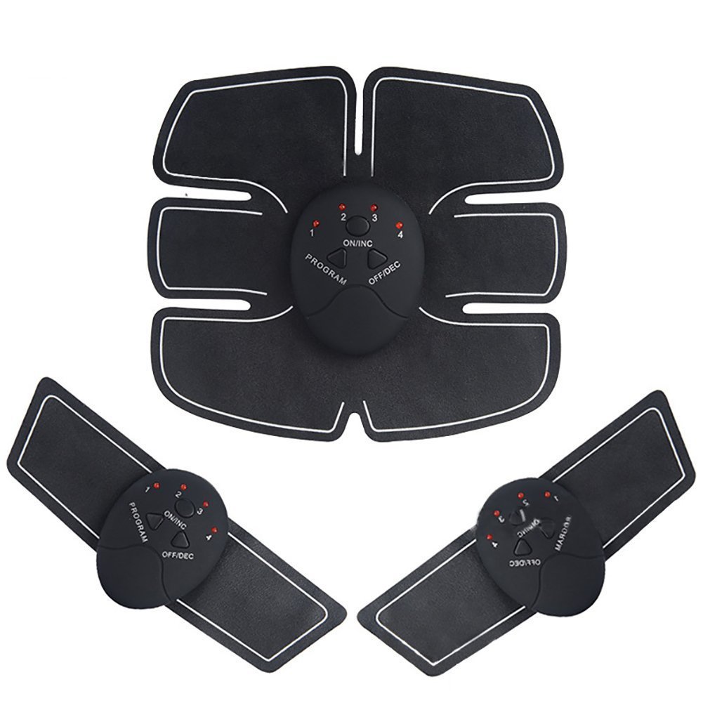 Smart Portable EMS Abs Stimulator Wireless Abdominal Muscle Trainer for Home Office Outdoor Use Battery Powered Toning Belt for Men Women Lazy Fitness Gear for Core Workout in Africa Market, Muscle Toning Device, Lightweight Trainer, Wearable