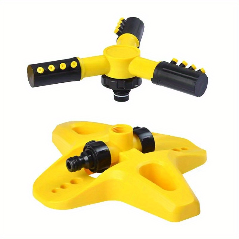360-Degree Automatic Rotating Sprinkler Head - Durable Plastic, No Battery Needed, Ideal for Lawn & Garden Irrigation, Garden Watering Solution|Automatic Sprinkler System|Plastic Sprinkler Head, Garden Sprinkler