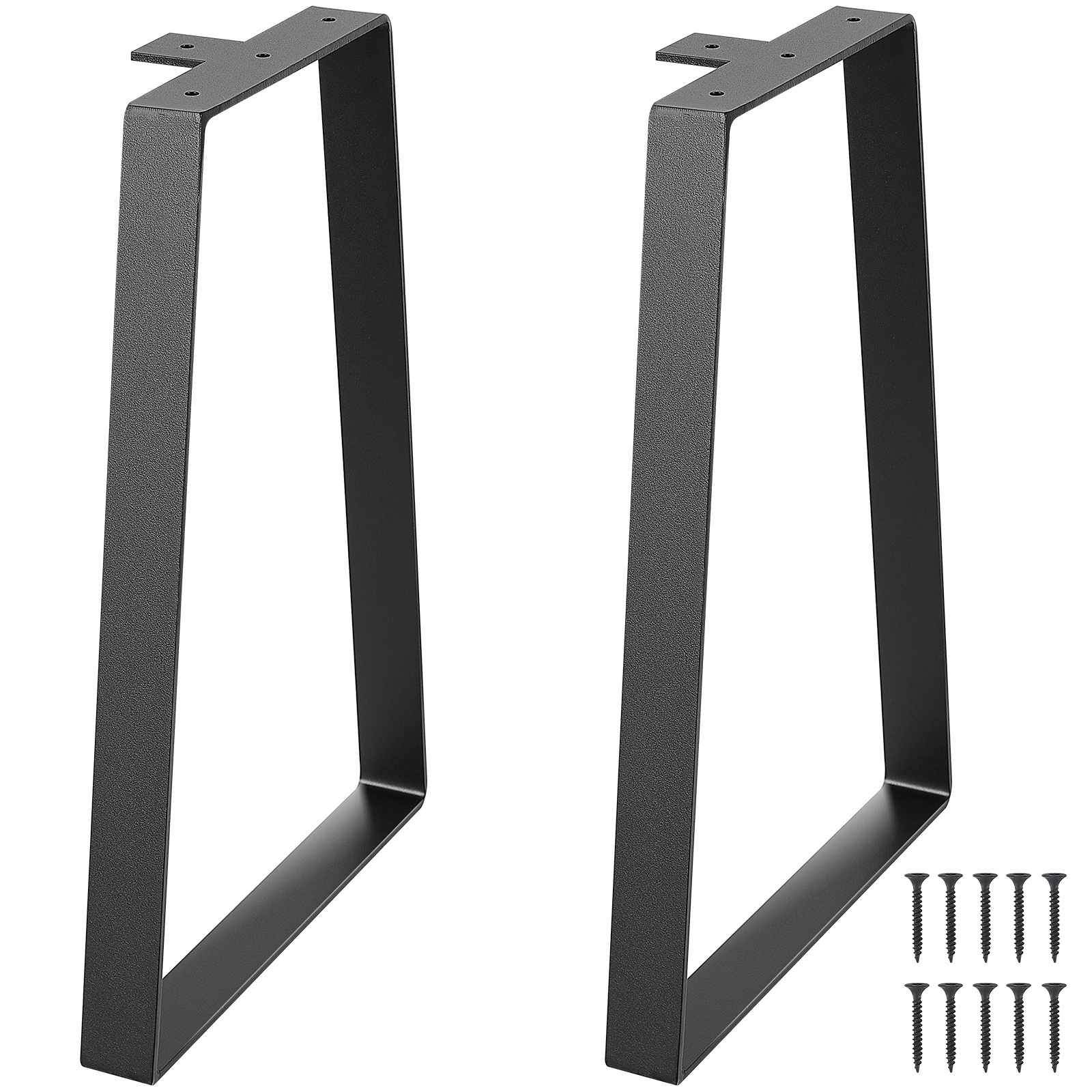 406.4mm Steel Table, Furniture Set Of 2 Coffee Tables, Modern Desks, Nightstands, Sofa, Load 181.4kg Heavy Duty, Quick Installation Black