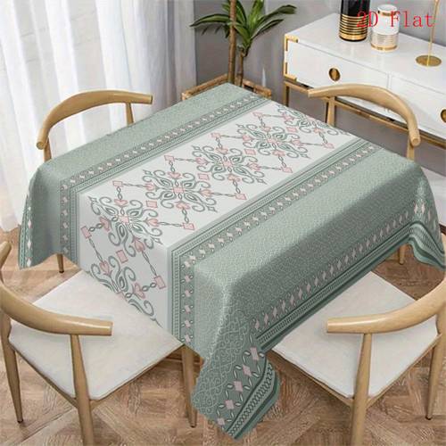 2d flat 1pc beautiful elegant floral pattern tablecloth square for holiday parties hotel parties decoration coffee table bedroom kitchen tablecloth suitable for