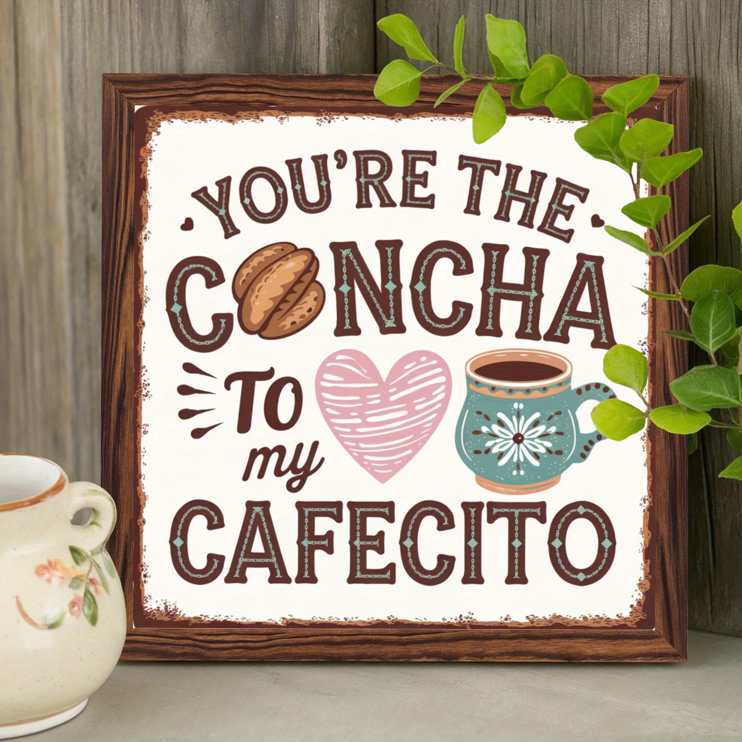 TEMU 1pc, You're The Concha To My Wood Framed Sign Valentine's Day Decor Signs Valentine's Day Gift Valentine's Day Romantic Desktop Decoration
